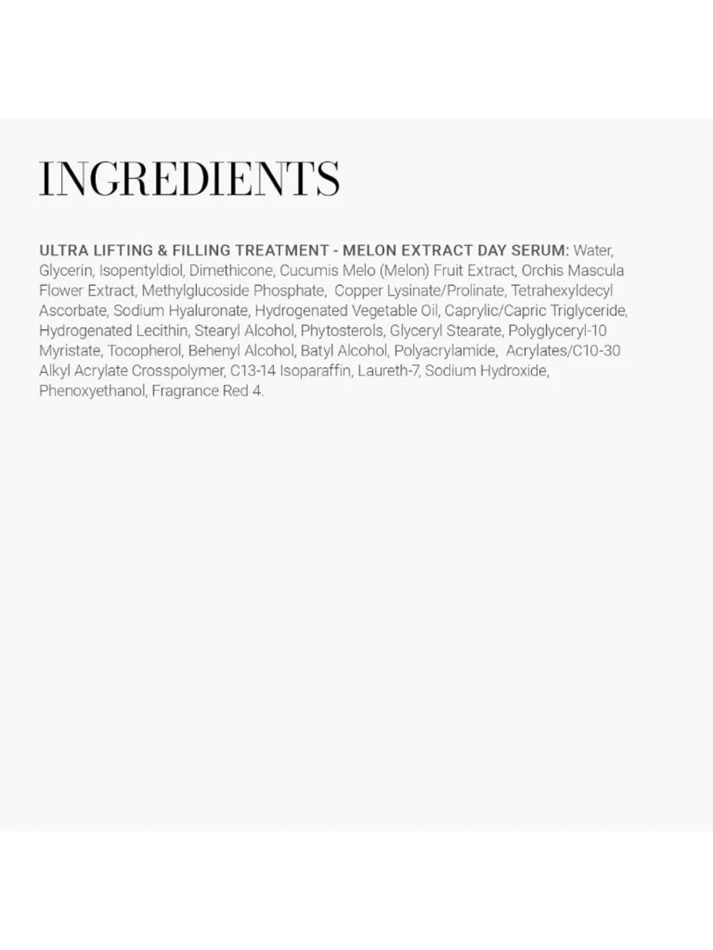 Ultra Lifting & Filling Treatment Serum with Melon Extract for Youthful Skin